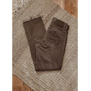 SOLD 💔 Vintage 1990s LEE raw hem brown denim